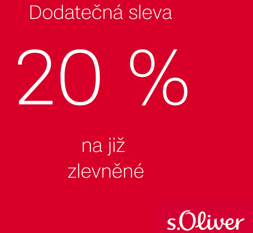 Extra sleva 20% na výprodej v s.Oliver