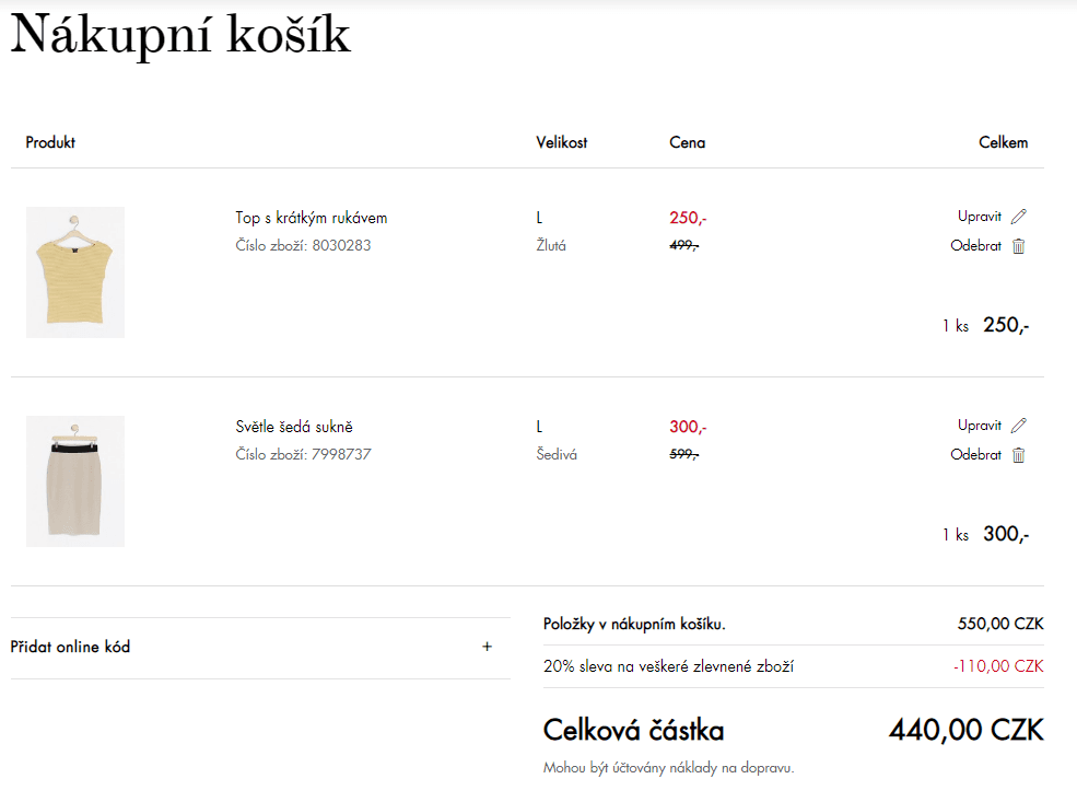 Lindex - extra sleva -20% na Výprodej