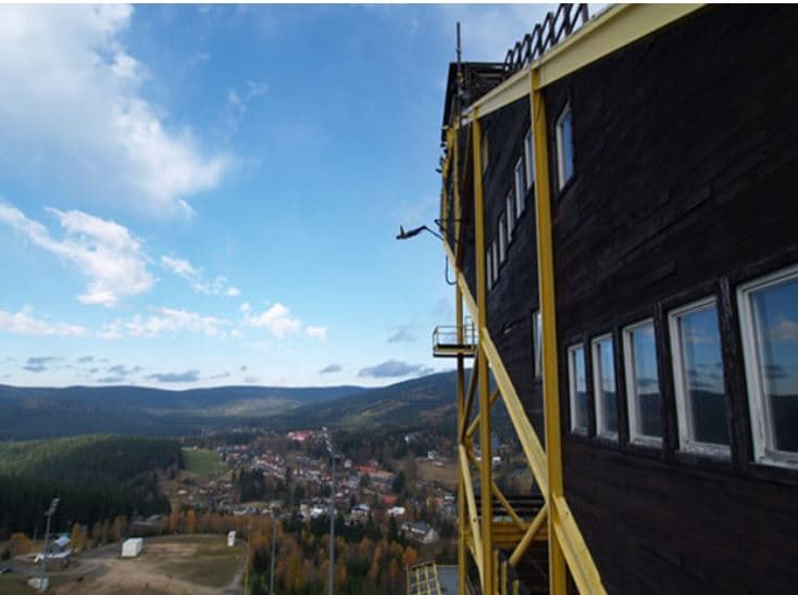 Bungee jumping - Skok z TV věže v Harrachově