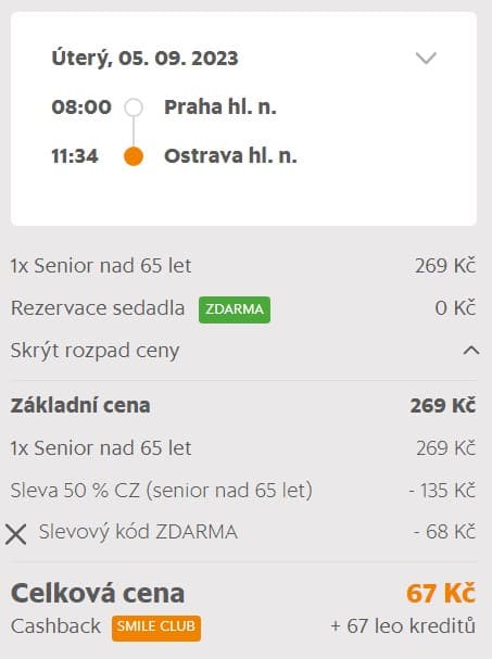 Cestování takřka zdarma - studenti a senioři
