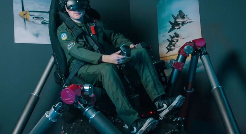 Let na pohyblivém simulátoru s virtuální realitou