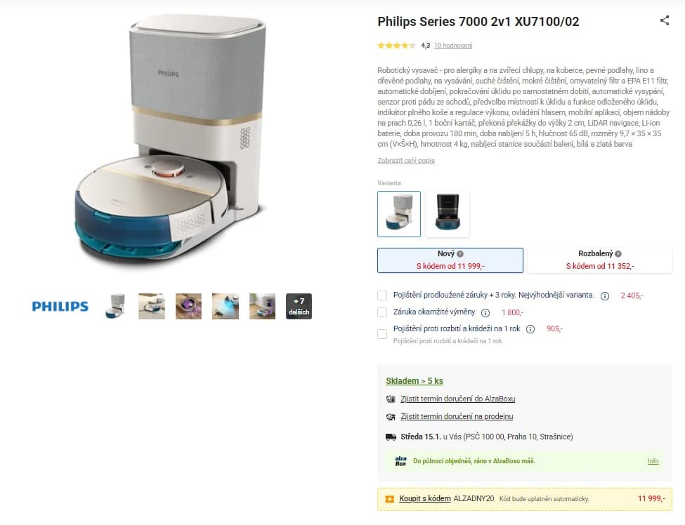 Robot vysavač/mop Philips + stanice