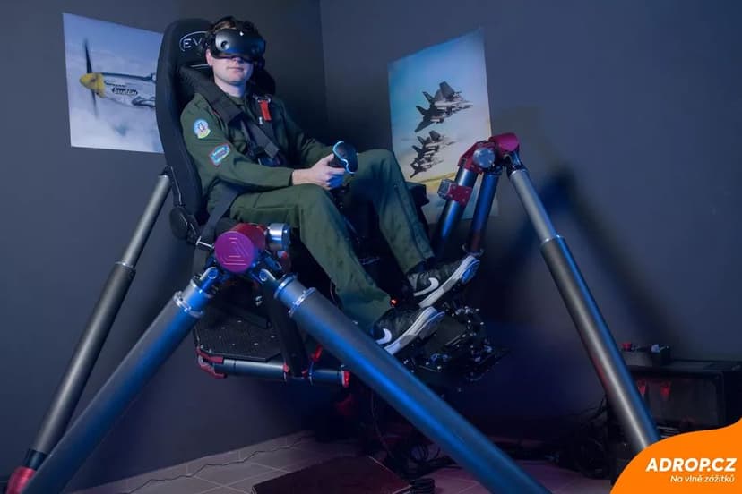 Pohyblivý letecký simulátor s virtuální realitou