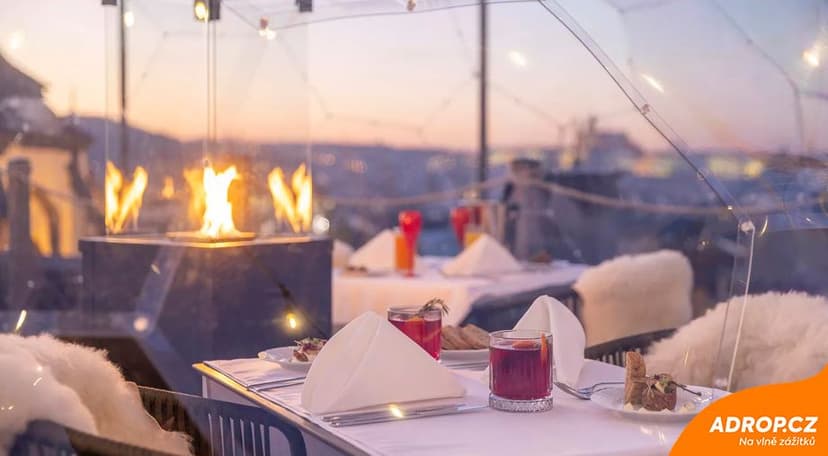 Aperitivo s výhledem na Prahu