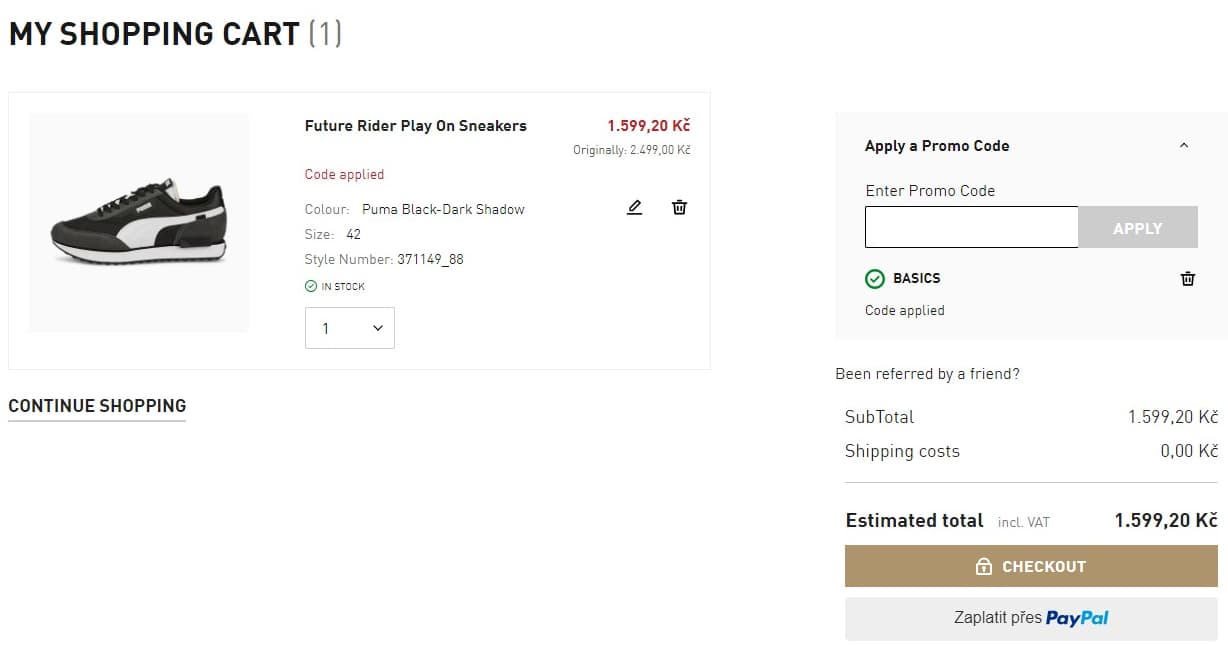 PUMA - extra sleva až 20% na vybrané slevy