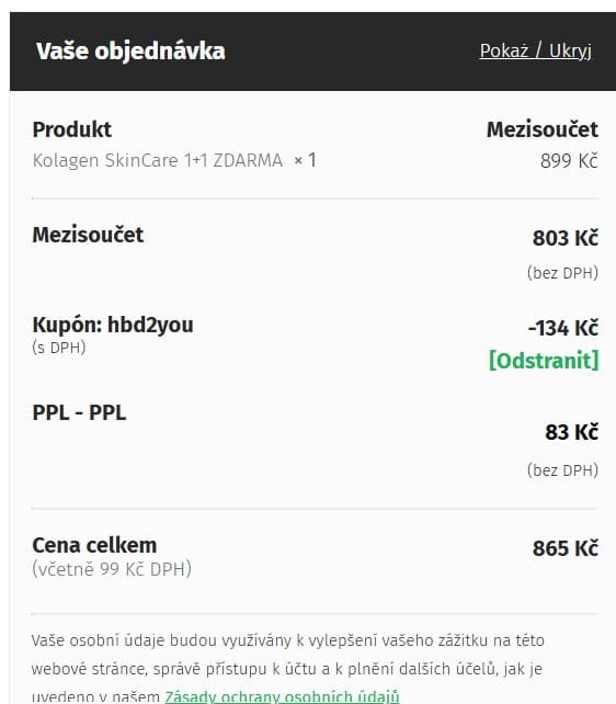 Beauty Kolagen akce 1+1 zdarma