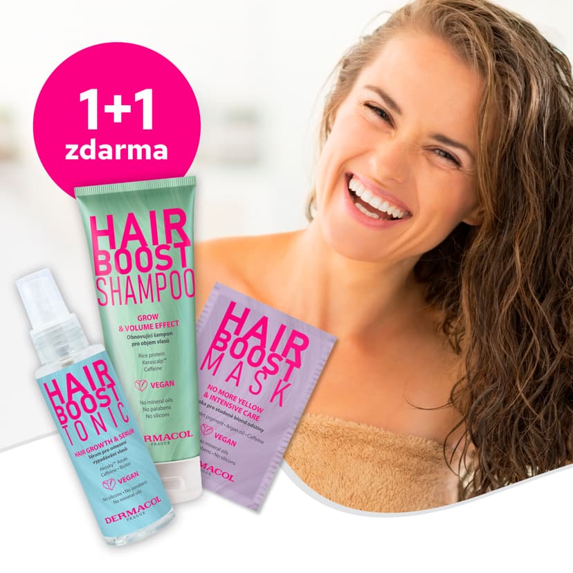 Akce 1+1 zdarma na vlasovou kosmetiku Hair 