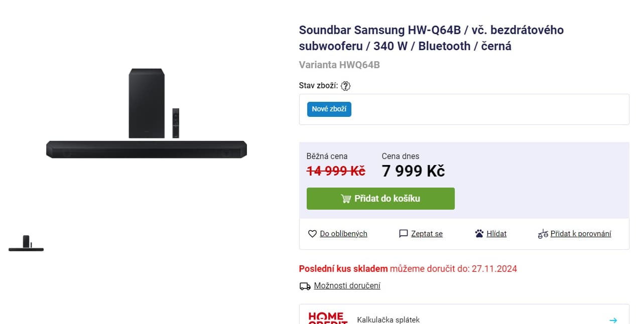 Sounbar Samsung 3.1, 340W, Atmos