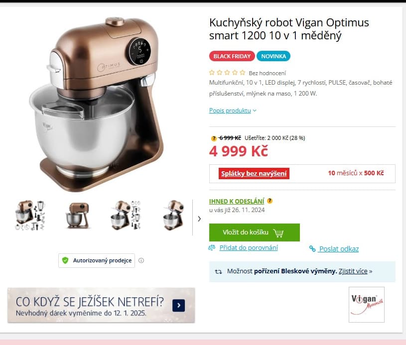 Kuchyňský robot Vigan 10v1