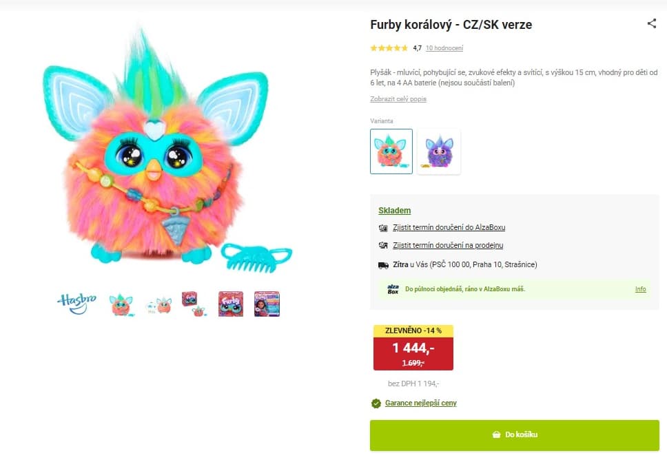 Hasbro FurReal Furby korálový CZ/SK