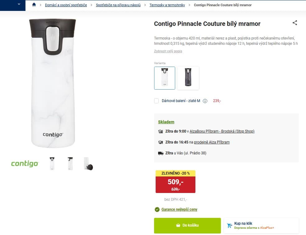 Termoska Contigo Pinnacle Couture 420 ml