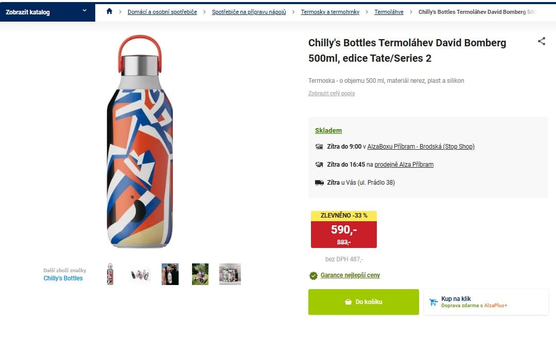 Termoska Chilly's Bottles David Bomberg 500ml