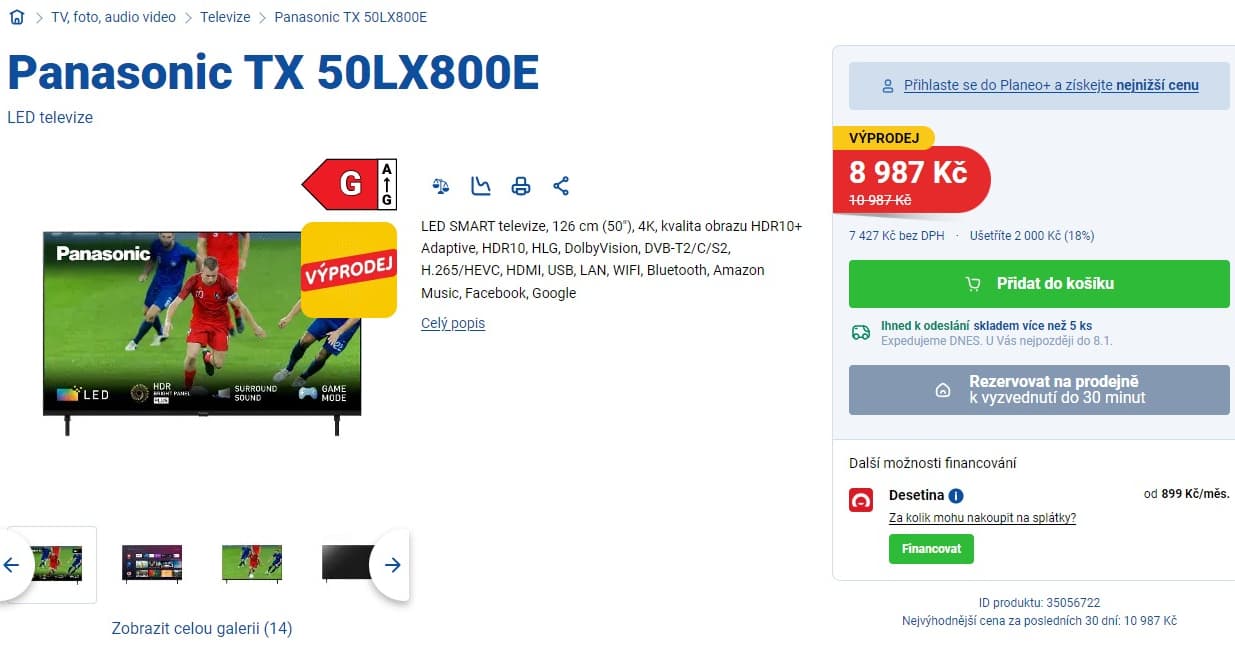 4K Android TV, Atmos, 127cm, Panasonic