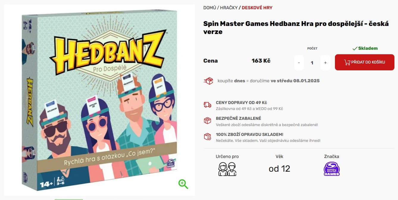 Hra Spin Master Games Hedbanz
