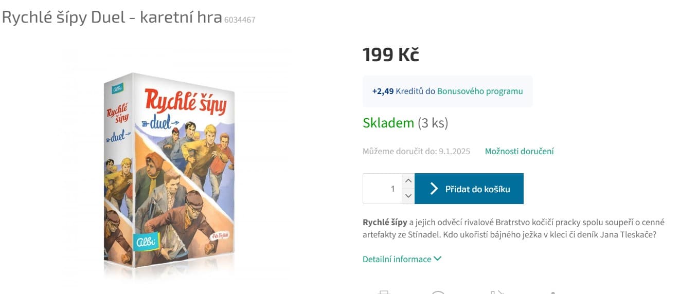 Karetní hra Rychlé šípy Duel