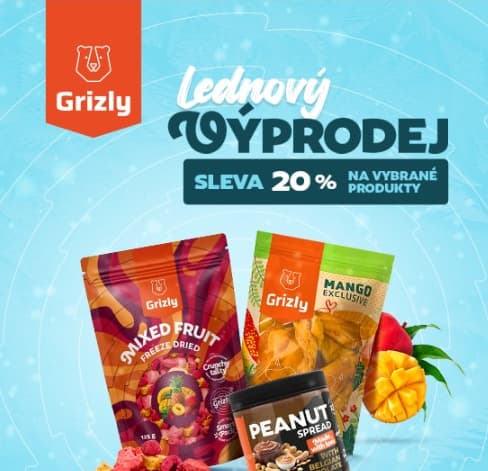 Grizly - sleva 20% na vybrané produkty