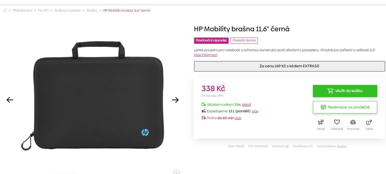 Brašna na ntb 11,6" HP Mobility Case