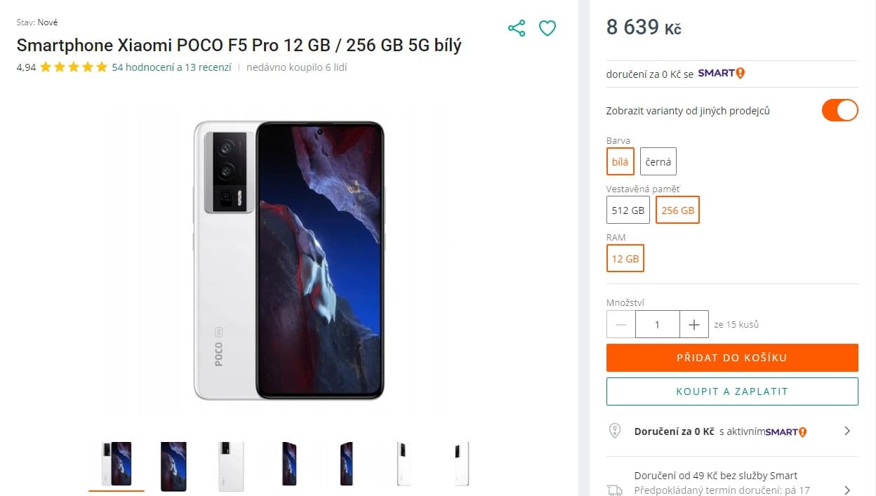 Poco 8x 3GHz, 12GB RAM, 6,67", NFC