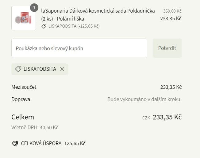 Dárková sada Pokladnička laSaponaria 