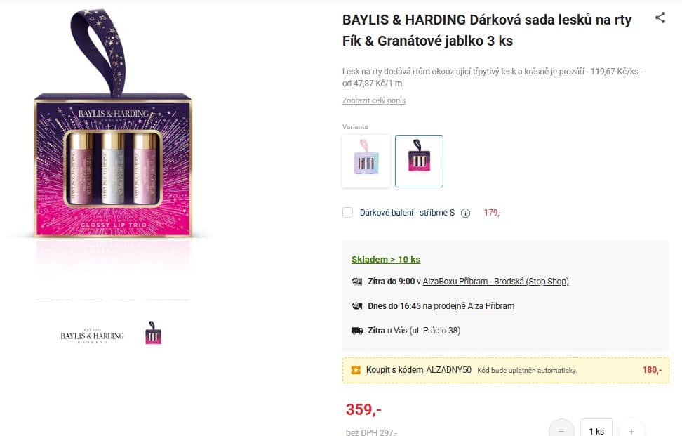 Dárková sada lesků na rty Baylis & Harding
