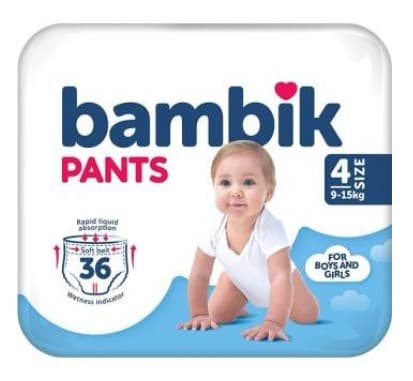 Plenkové kalhotky Bambik vel. 4 (36 ks)