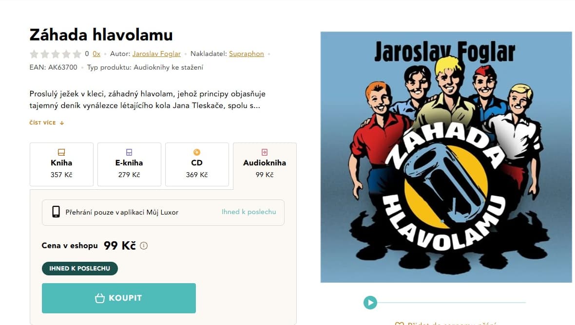 Audiokniha Foglar - Záhada hlavolamu