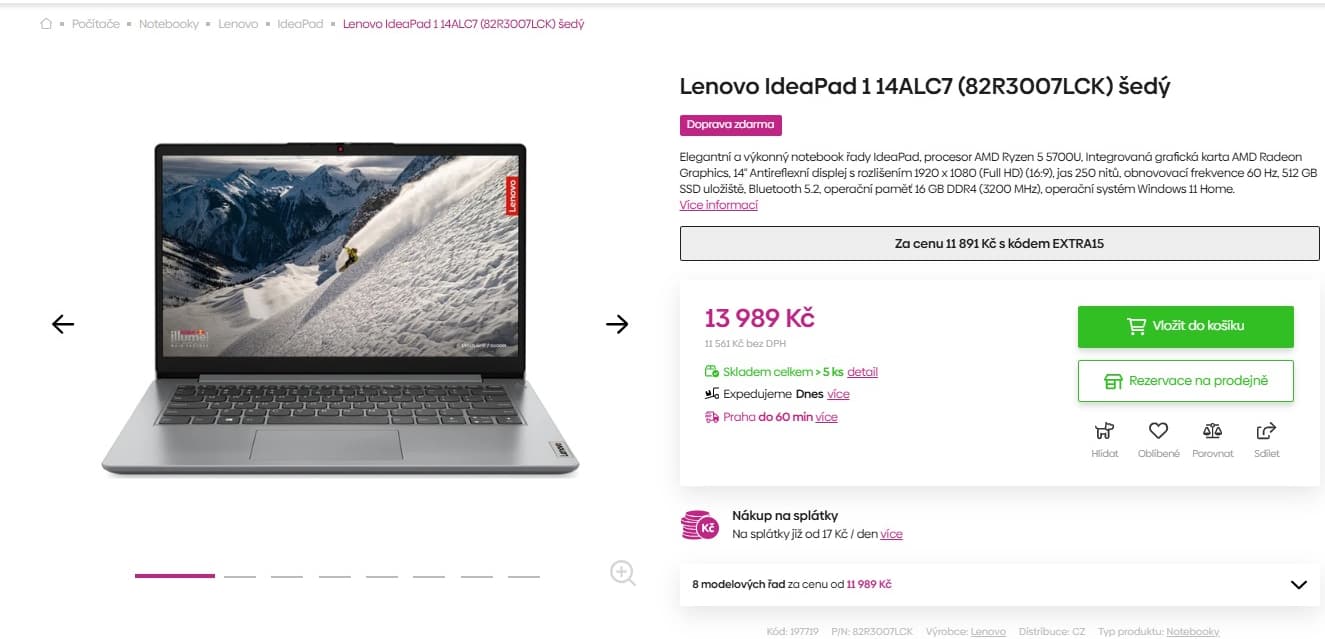 Lenovo 4,3GHz, 16GB RAM, 1,4kg, 14"
