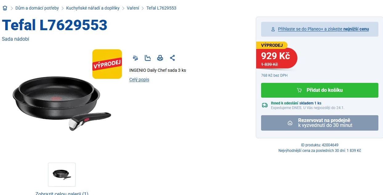 Sada nádobí Tefal Ingenio, 3 kusy