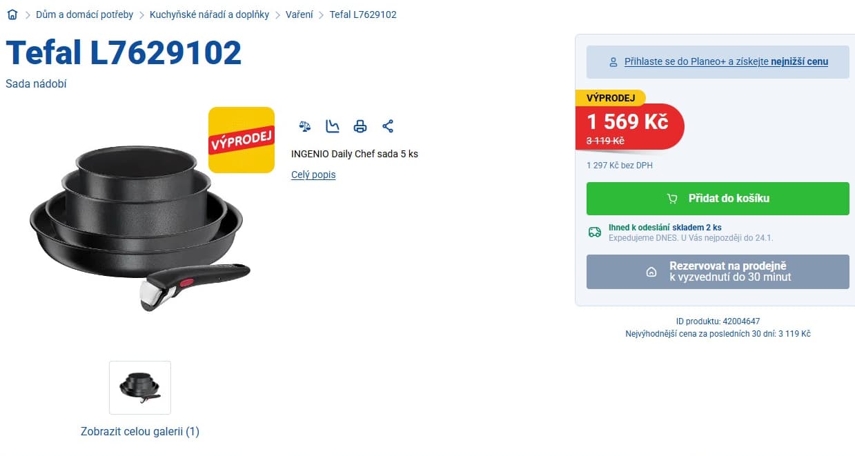 5 dílná sada Tefal Ingenio