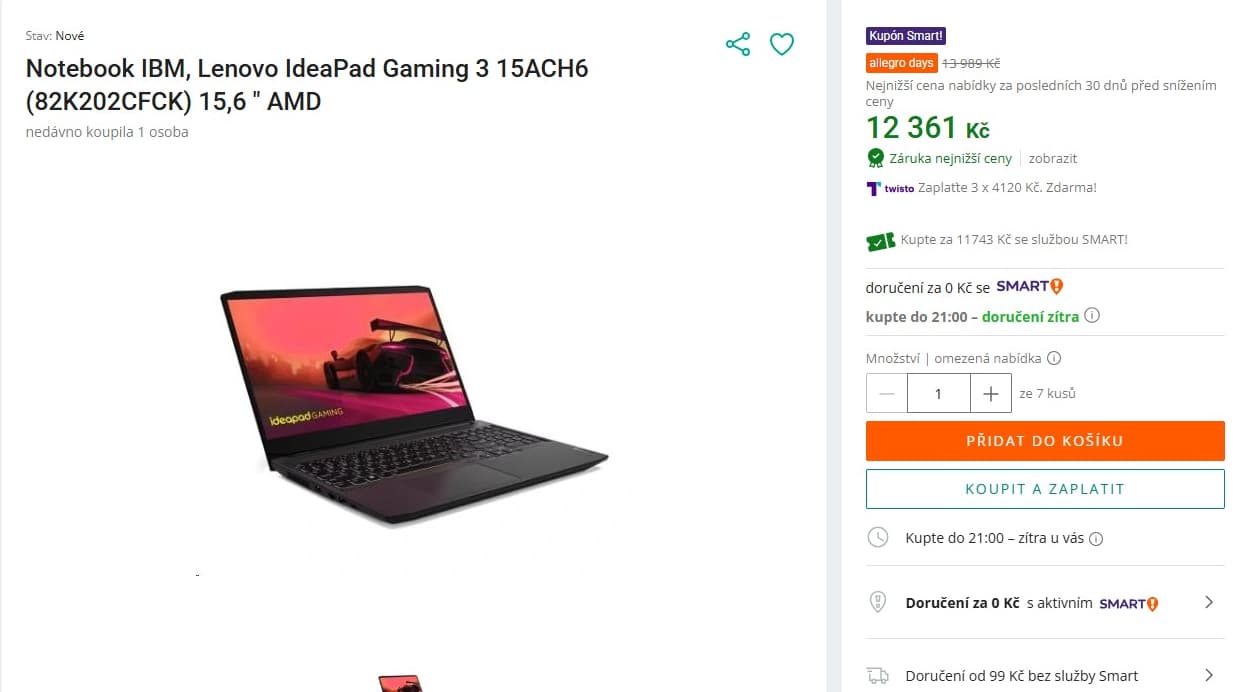 Lenovo 4,2GHz, 8GB RAM, Nvidia 4GB, 15,6"