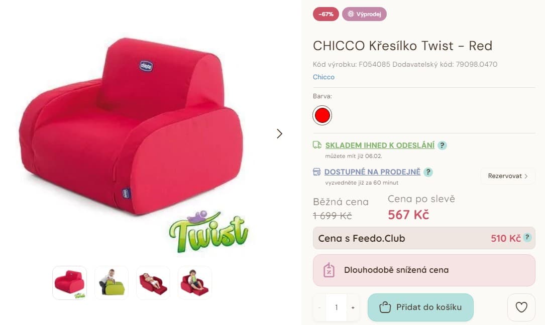 Dětské křesílko Twist Chicco