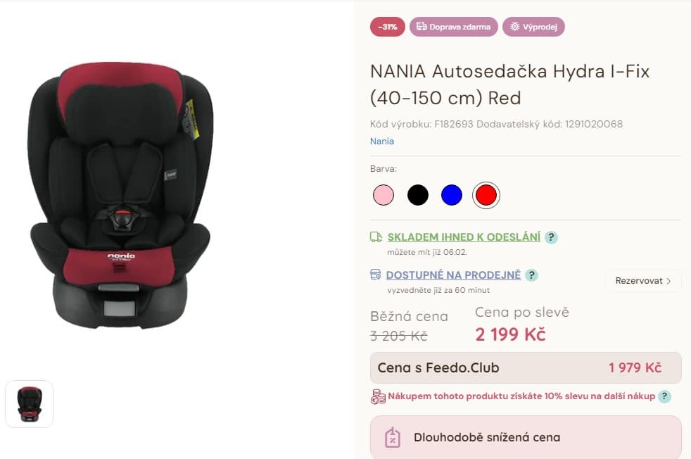 Autosedačka Nania Hydra I-Fix (40-150 cm)