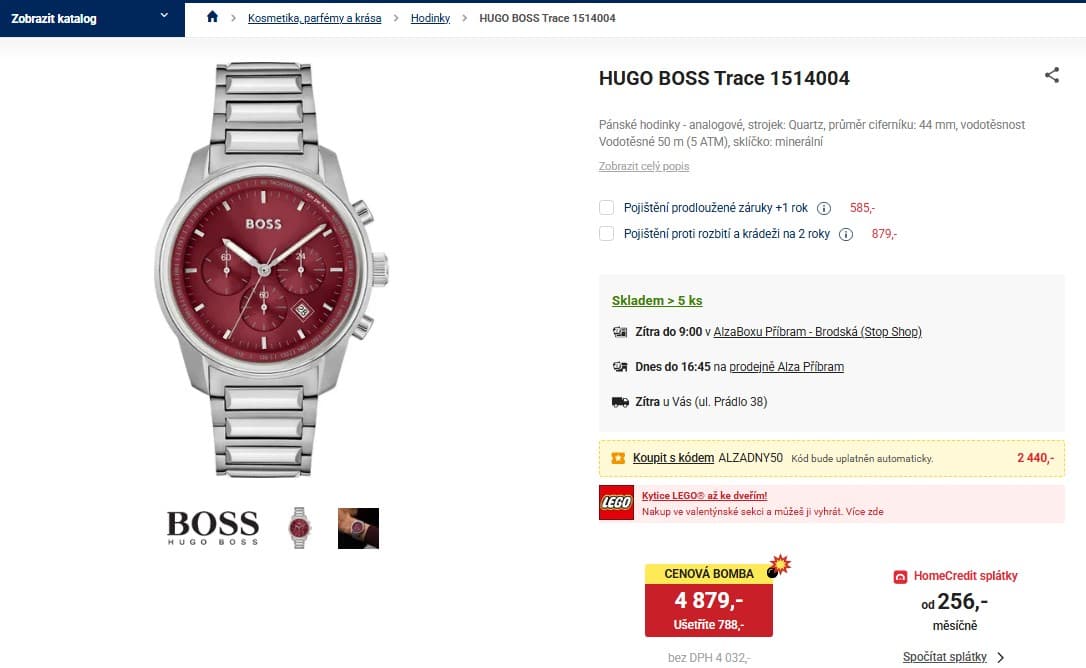 Pánské hodinky Hugo Boss Trace 1514004