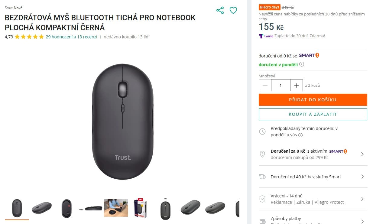 BT myš Trust