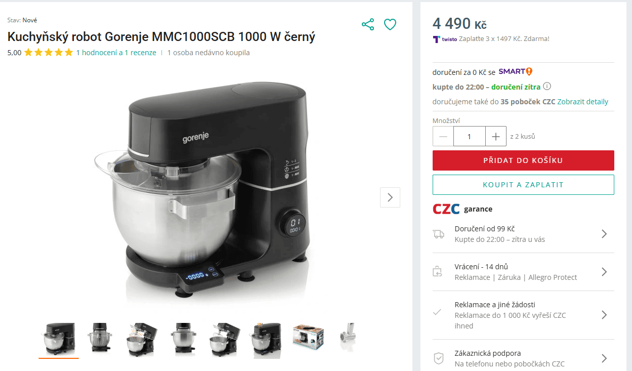 Kuchyňský robot Gorenje, planetární