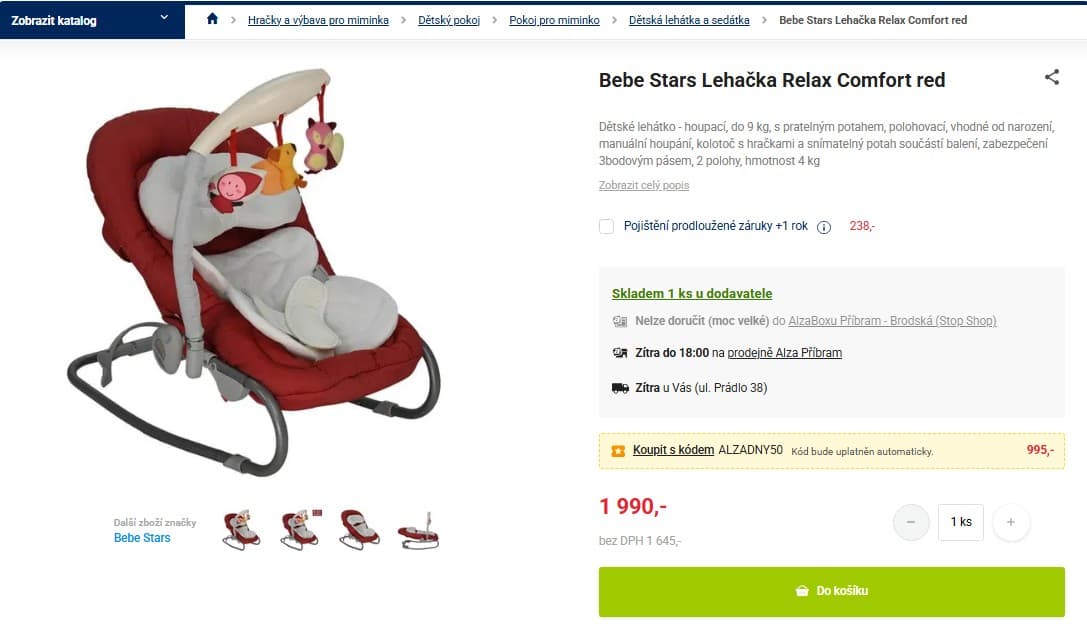 Lehačka Relax Comfort Bebe Stars