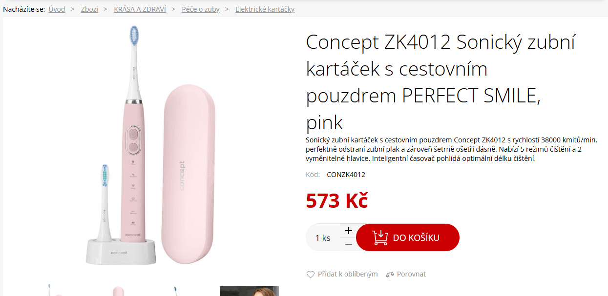 El. sonický kartáček Concept