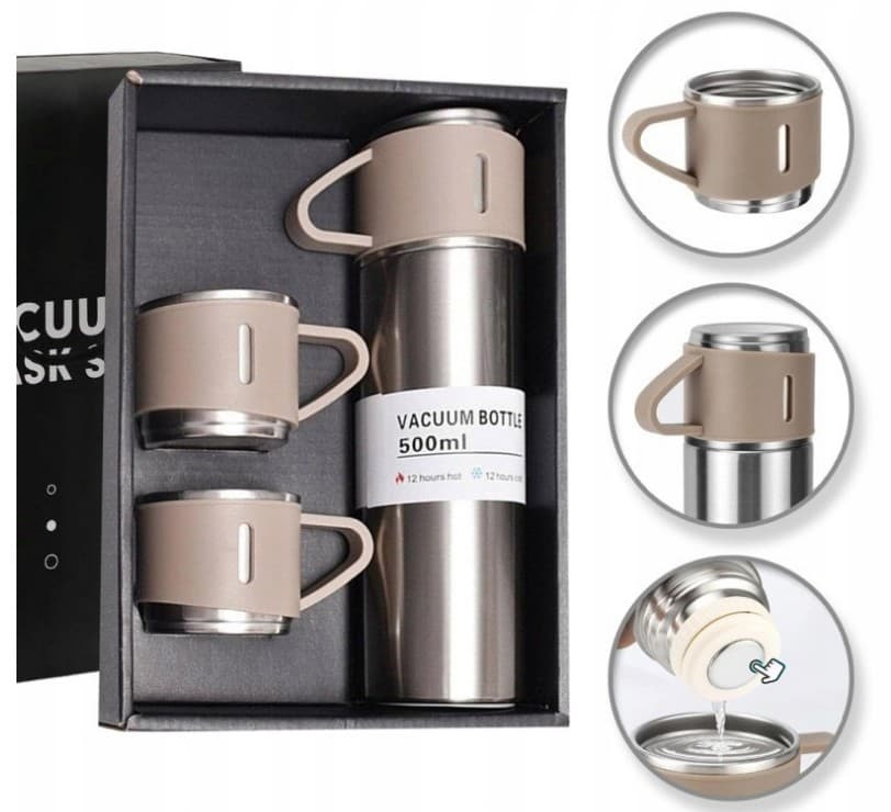 Dárkový set termosky s 3 hrníčky 500 ml
