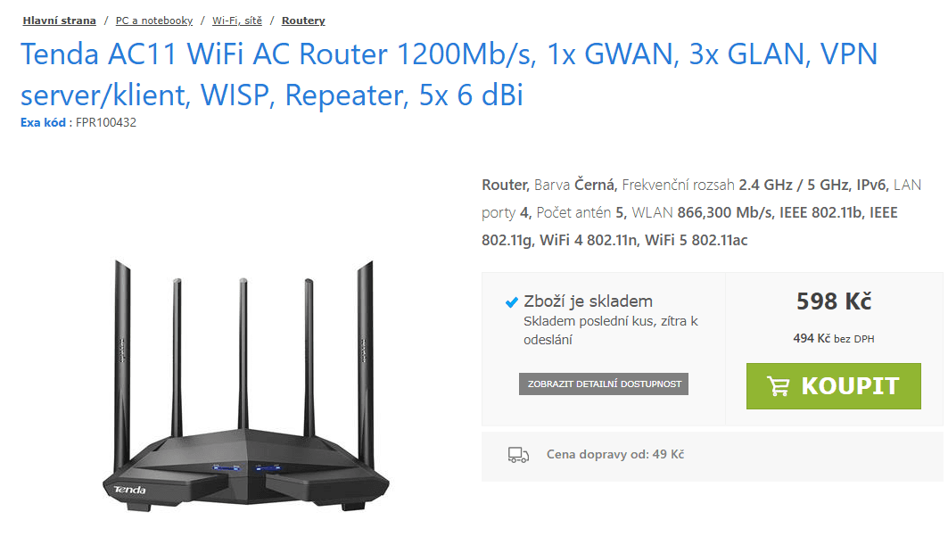 Tenda AC11 WiFi AC Router