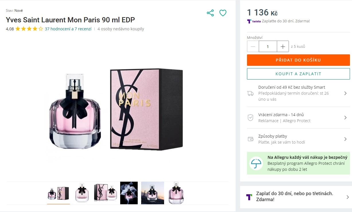 Yves Saint Laurent Mon Paris 90 ml EDP