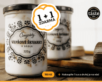 Congrady - akce 1+1 zdarma na škvarky