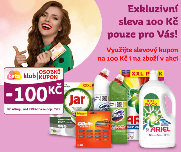 Sleva 100 Kč na nákup nad 999 Kč