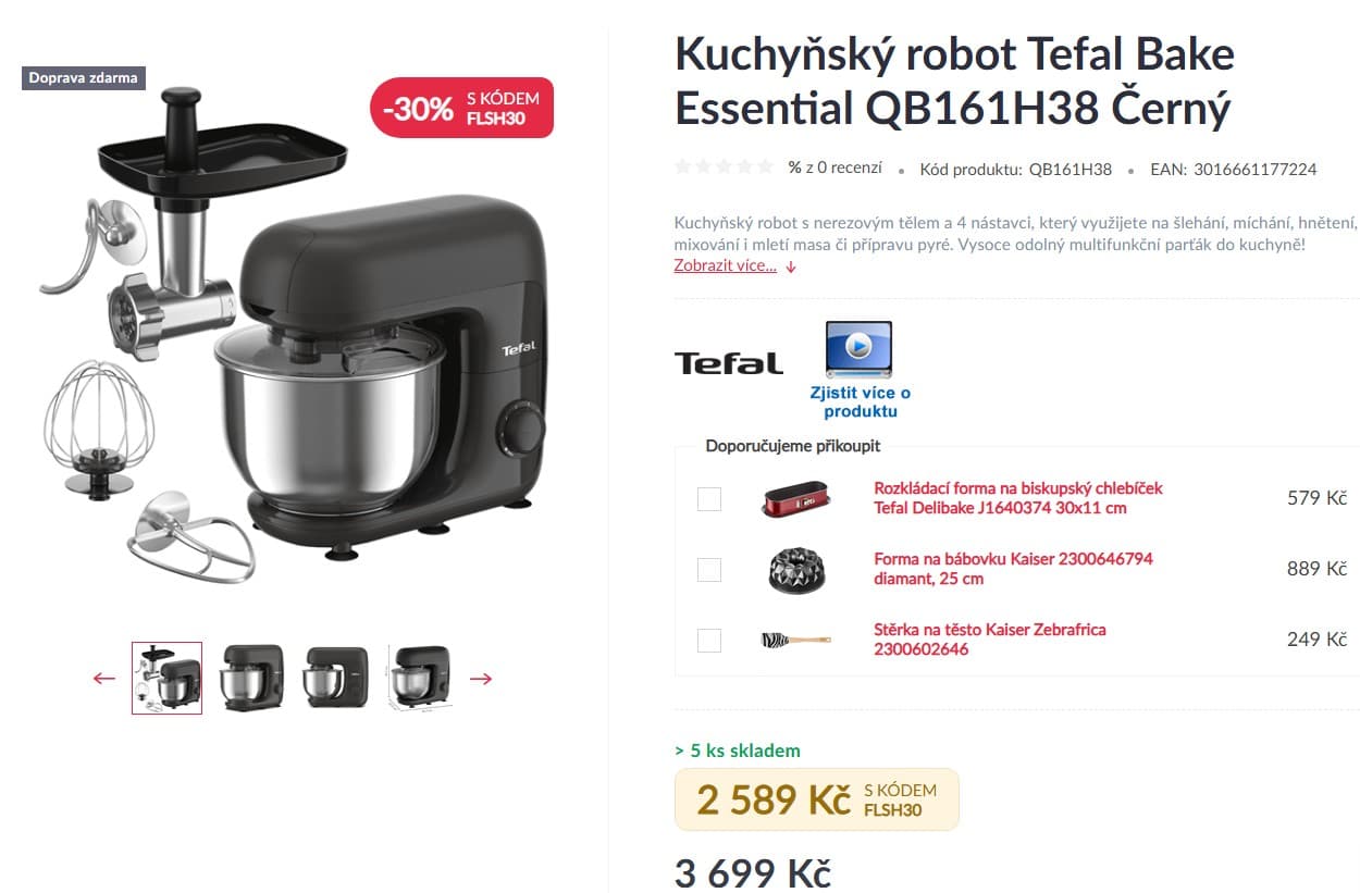 Kuchyňský robot Tefal Bake Essential