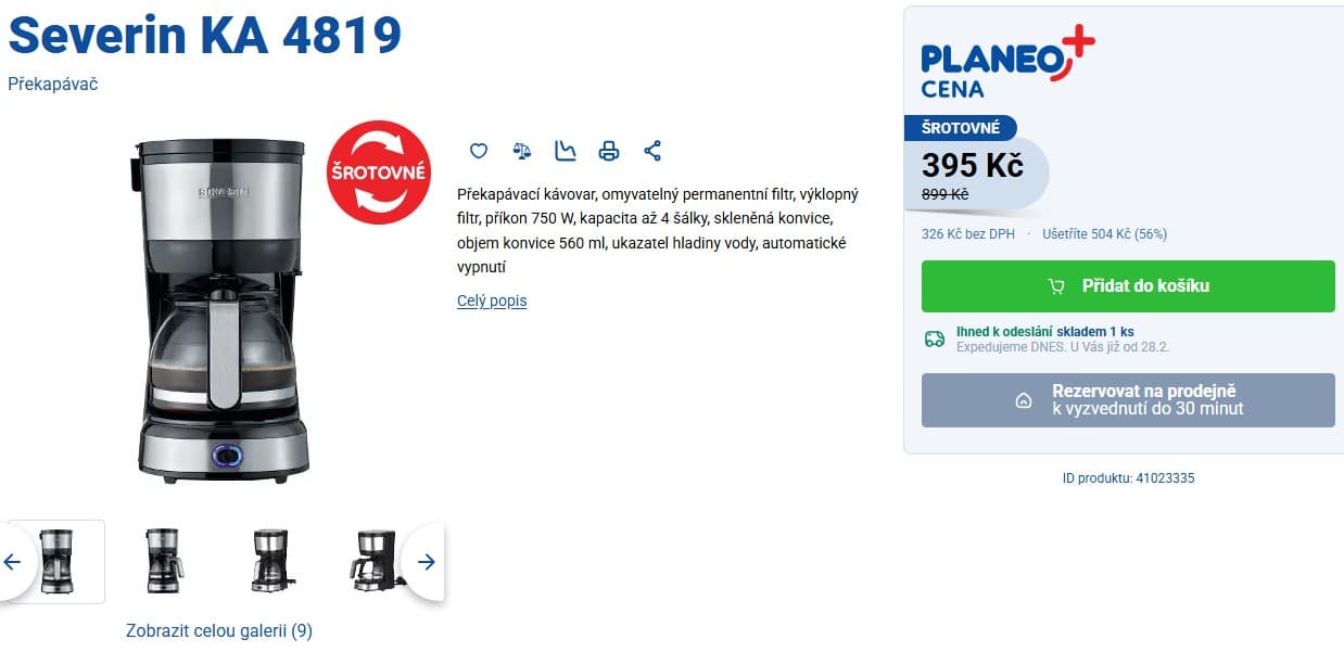 Překapávač Severin KA 4819
