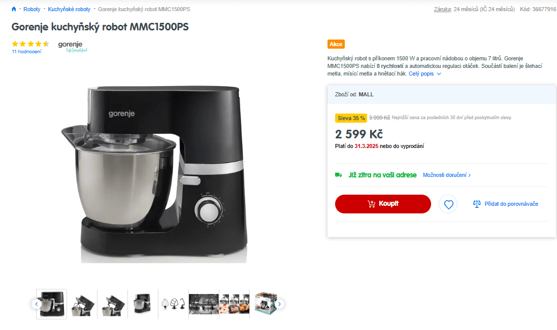 Kuchyňský robot Gorenje 7 l