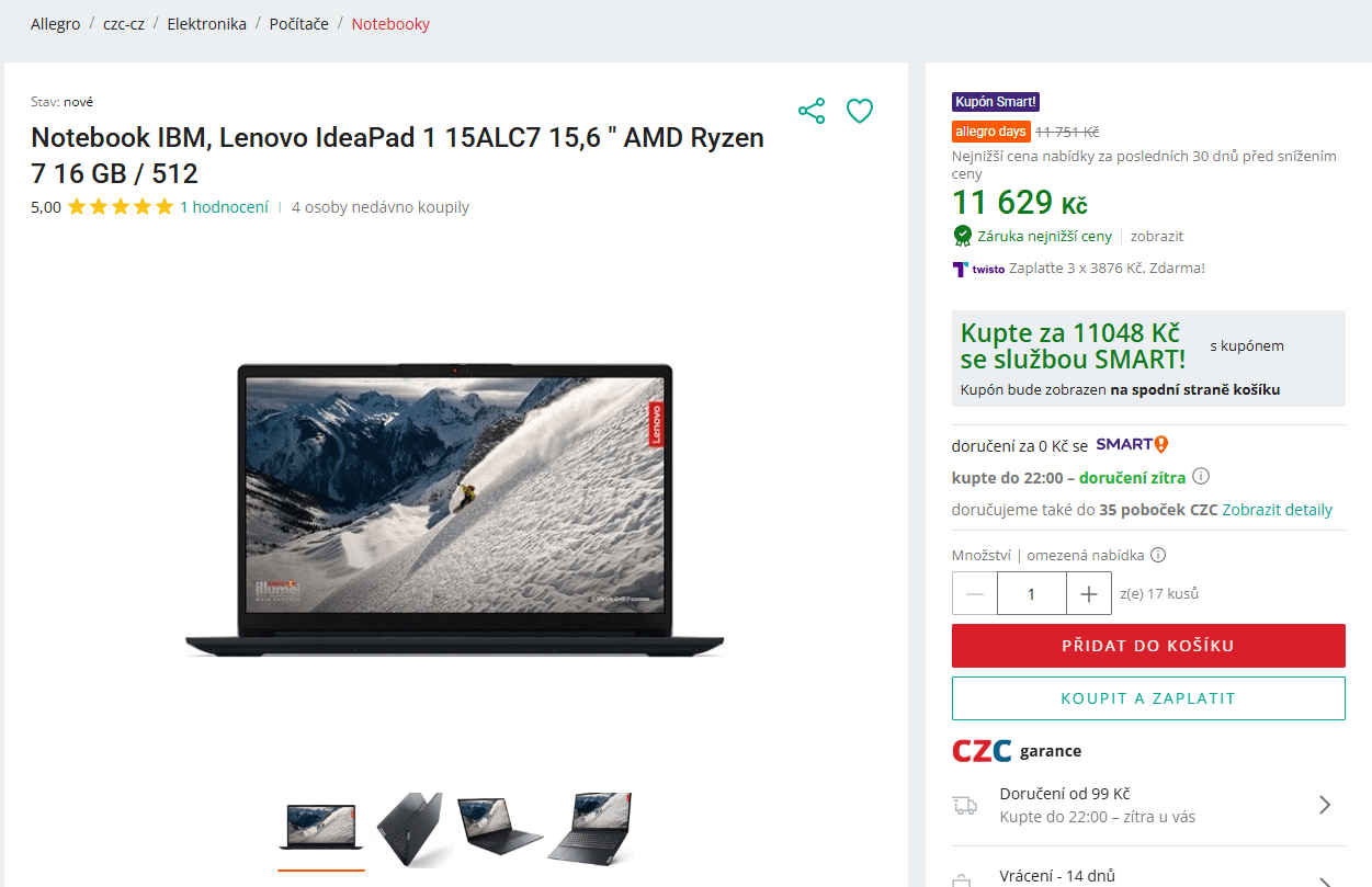 Lenovo 4,3GHz, 16GB RAM, SSD, 15,6"