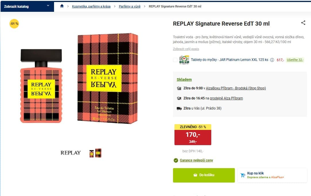 Dámská vůně REPLAY Signature Reverse 30 ml
