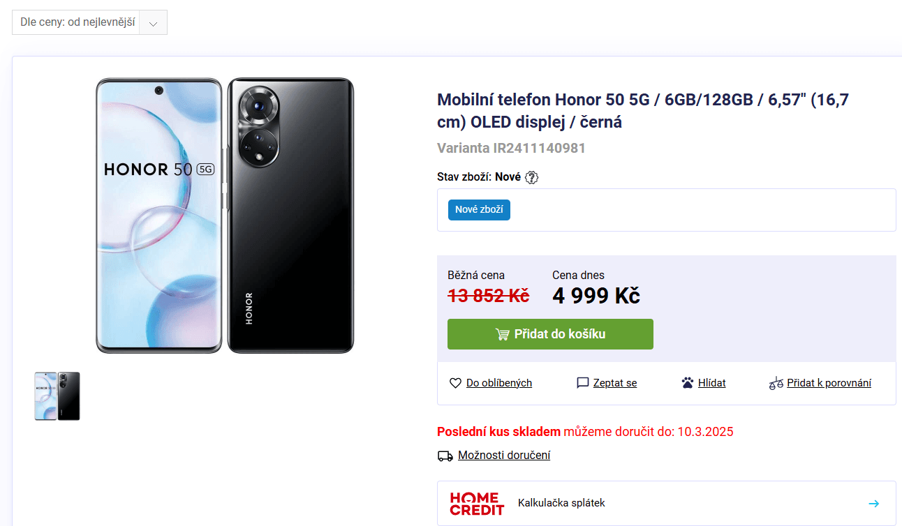 Honor 8x 2,4GHz, 6GB RAM, 6,57"
