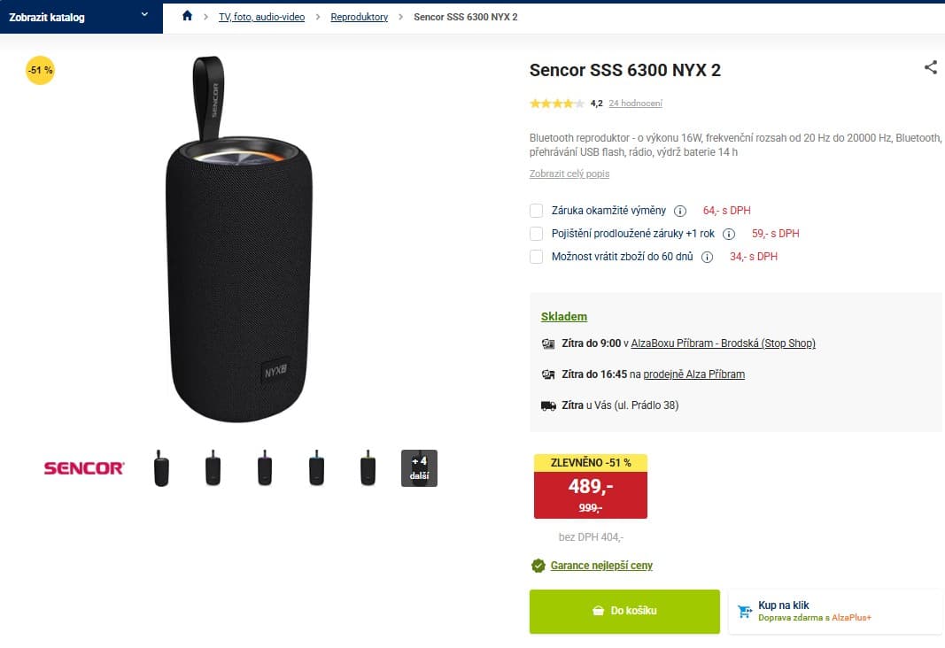 BT reproduktor Sencor SSS 6300 NYX 2
