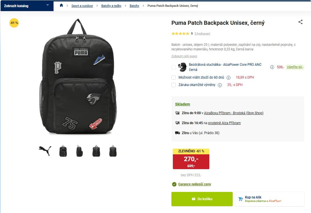 Batoh Puma Patch unisex, 25 l